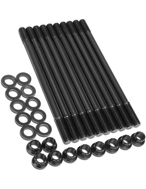 93-01 HONDA PRELUDE FITS H22 ENGINE MODELS CHROMOLY 12-POINT CYLINDER HEAD STUDS NUTS SET