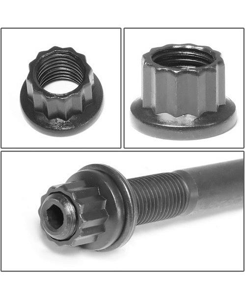 93-01 HONDA PRELUDE FITS H22 ENGINE MODELS CHROMOLY 12-POINT CYLINDER HEAD STUDS NUTS SET