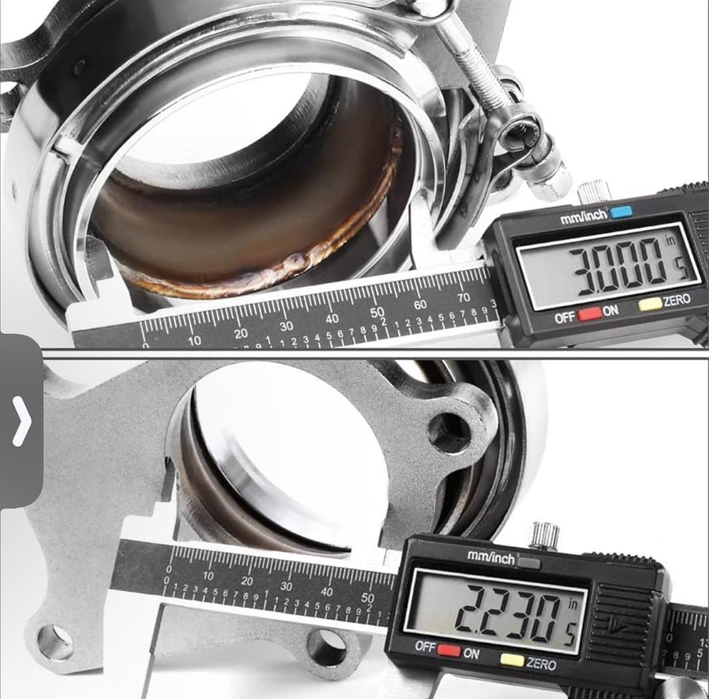T04E T3/T4 TURBO 5-BOLT FLANGE TO 3"ID V-BAND CONVERSION ADAPTER KIT