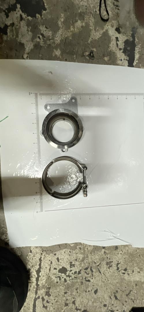 T04E T3/T4 TURBO 5-BOLT FLANGE TO 3"ID V-BAND CONVERSION ADAPTER KIT