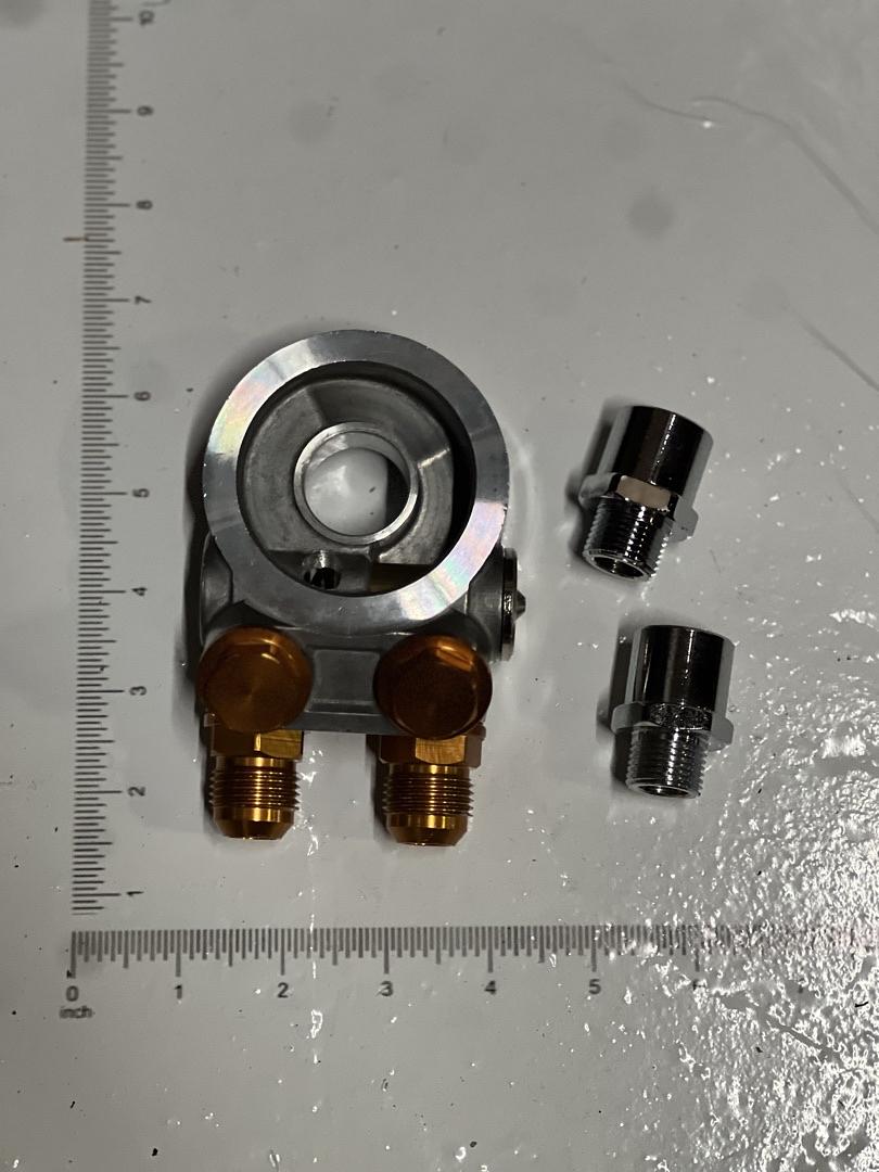 OIL FILTER SANDWICH PLATE AN FITTING FOR SUBARU 04-21 WRX STI