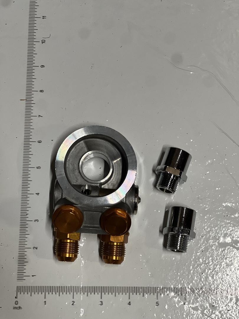 OIL FILTER SANDWICH PLATE AN FITTING FOR SUBARU 04-21 WRX STI