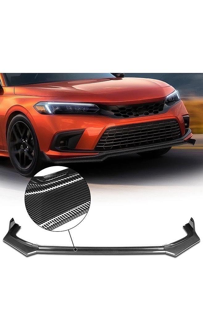 22-23 HONDA CIVIC SEDAN 3PCS TYPE-R STYLE FRONT BUMPER LIP SPOILER