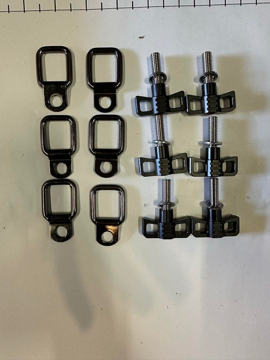 HARDTOP REMOVAL LIFT KIT QUICK RELEASE BOLTS THUMB SCREWS W D RING TIE DOWN ANCHORS FOR JEEP WRANGLER TJ JK JK 4XE GLADIATOR JT