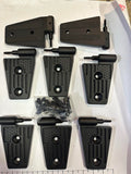 DOOR HINGE KIT 18-24 JEEP WRANGLER JL JLU & GLADIATOR JT UNLIMITED RUBICON SAHARA SPORTS ACCESSORIES ALUMINUM ALLOY , BLACK 8PC