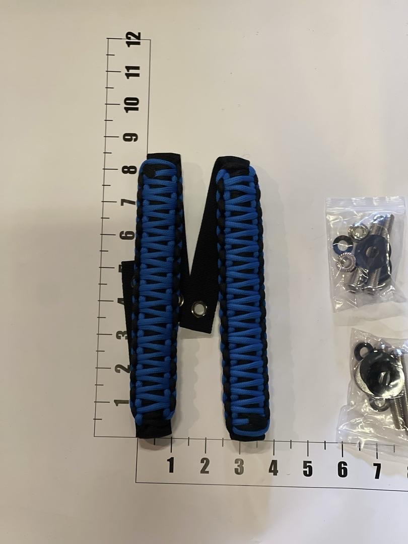 JEEP WRANGLER JL ROLL BAR GRAB HANDLES BLUE PAIR
