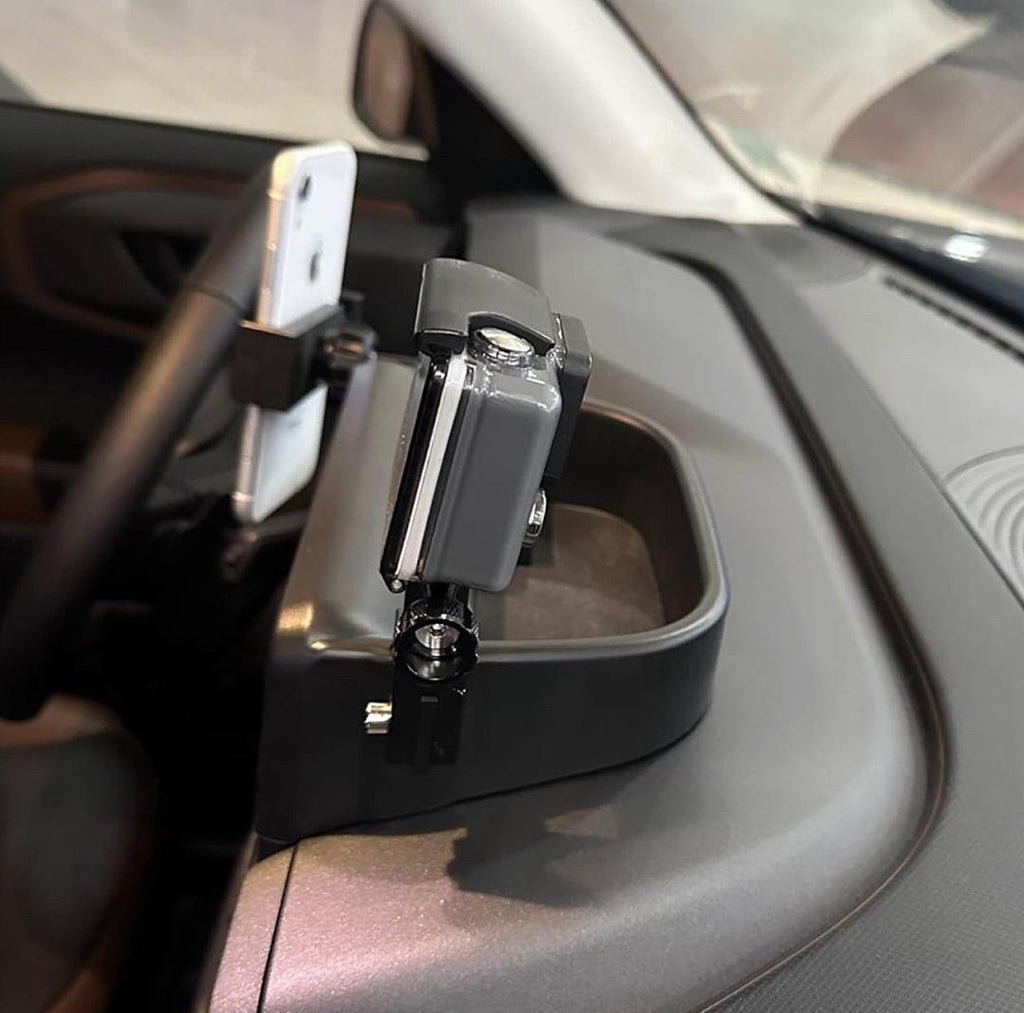 TSLX DASH CELL PHONE MOUNT HOLDER FOR 21-24 NEW FORD BRONCO SPORT INTERIOR ACCESSORIES AND GOPRO CAMARA CENTER CONSOLE ORGANIZER STORAGE TREY