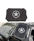 8XST - FULL MESH SUNSHADE TOP COVER , PROVIDES UV SUN PROTECTION FOR JEEP WRANGLER JK & JKU 07-17 2DR - STAR