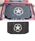 07FL- SUNSHADE TOP COVER FOR JEEP WRANGLER 18-23 JL JLU 2DR AND 4DR FRONT ONLY TOP MESH SUNSHADE NET UV PROTECTION
