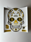 Dia De Los Muertos San Diego Padres Vinyl Sticker
