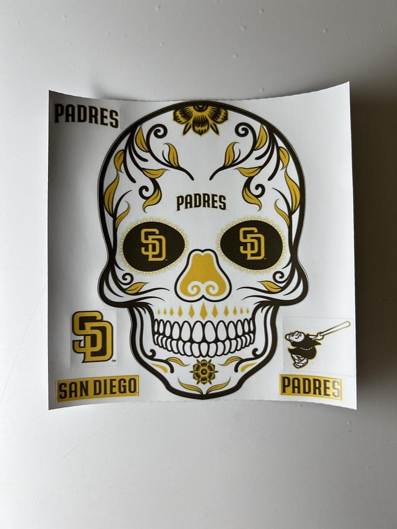 Dia De Los Muertos San Diego Padres Vinyl Sticker