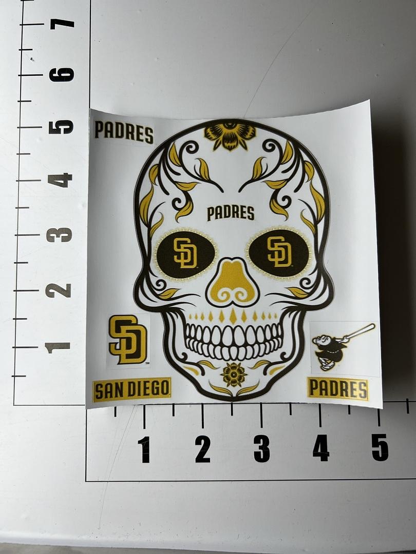 Dia De Los Muertos San Diego Padres Vinyl Sticker