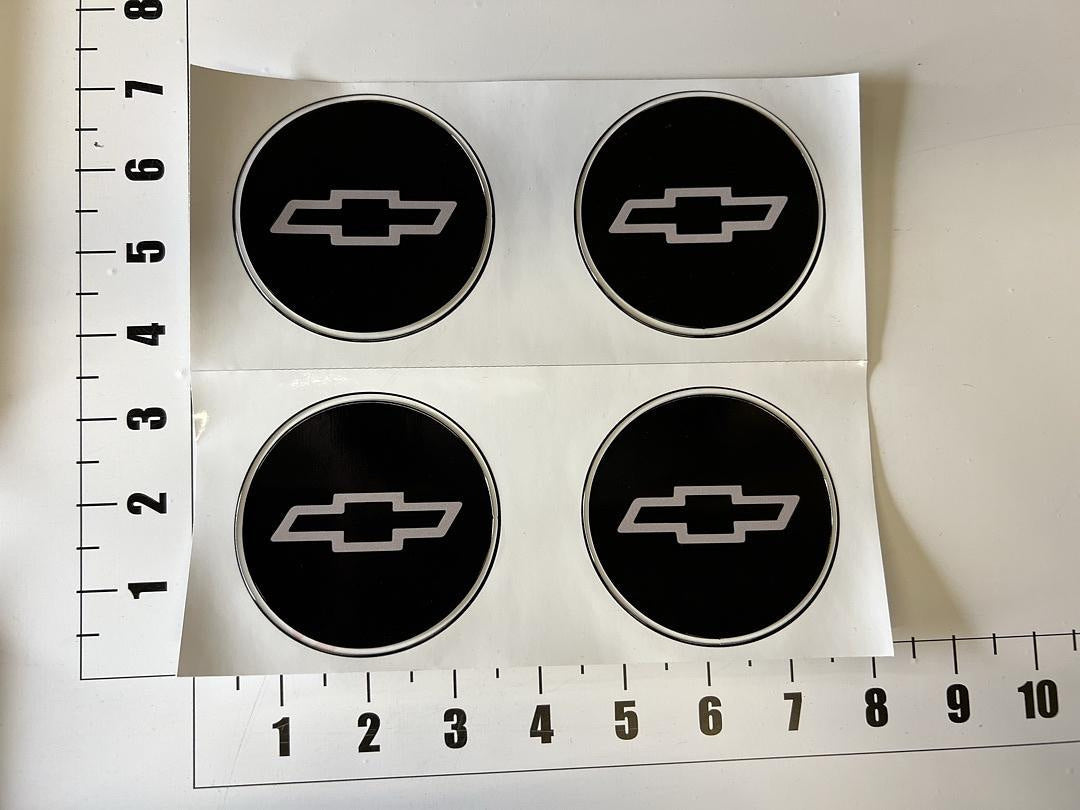 Set Of 4 Circle Chevrolet Logo Vinyl Sticker