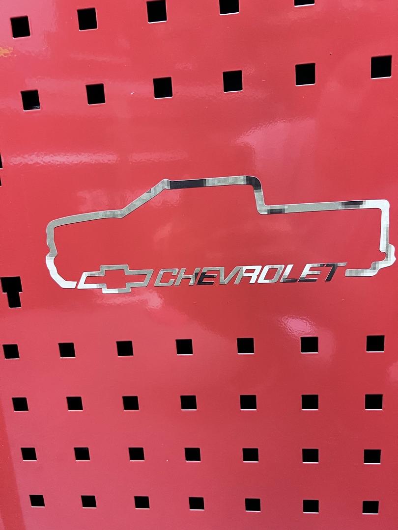 Cameo Metallic Chevrolet Truck Outline Vinyl Sticker