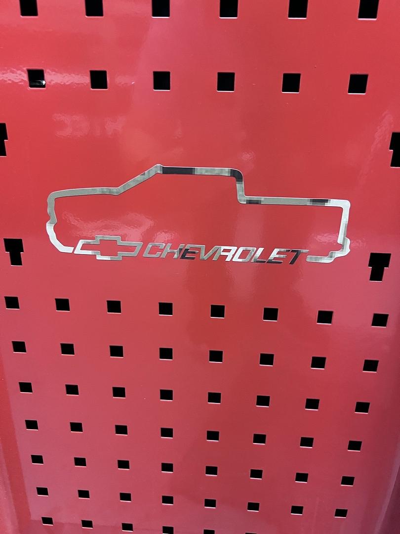 Cameo Metallic Chevrolet Truck Outline Vinyl Sticker