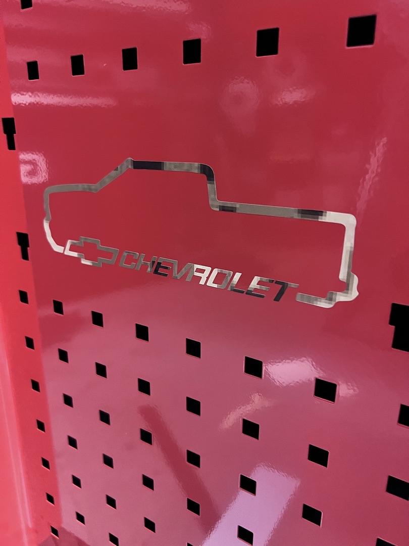 Cameo Metallic Chevrolet Truck Outline Vinyl Sticker
