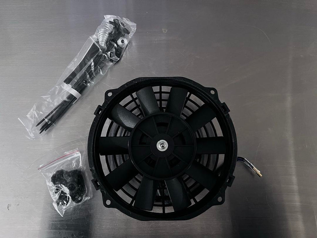 7 Inch High Performance Electric Cooling Slim Radiator Fan with Mount Kit, Black