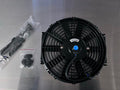 High Performance 12 inch Electric Cooling Slim Radiator Fan with Mount Kit, Black