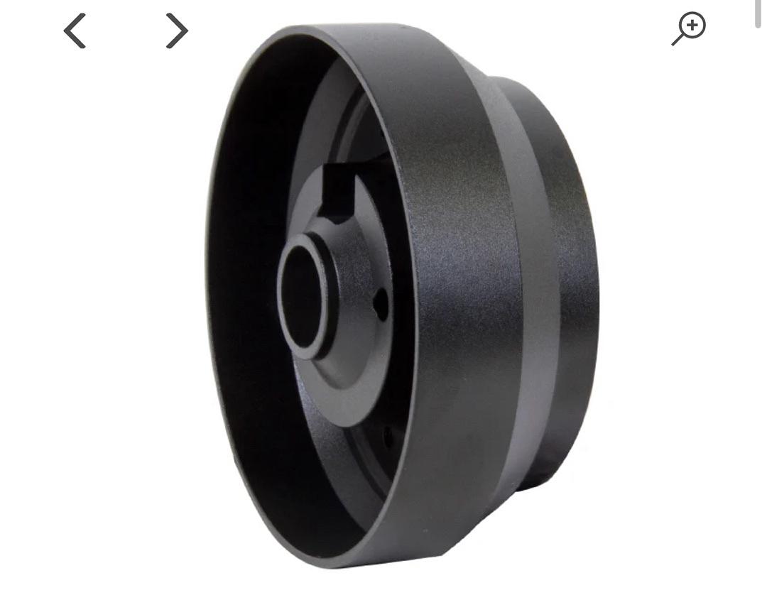NRG INNOVATIONS RACING STYLE STEERING WHEEL QUICK RELEASE SHORT HUB ADAPTER, 6 X 70MM BOLT PATTERN, BLACK BODY