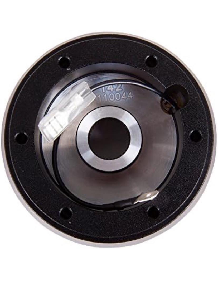 RACING STYLE STEERING WHEEL QUICK RELEASE SHORT HUB ADAPTER, 6 X 70MM BOLT PATTERN, BLACK BODY