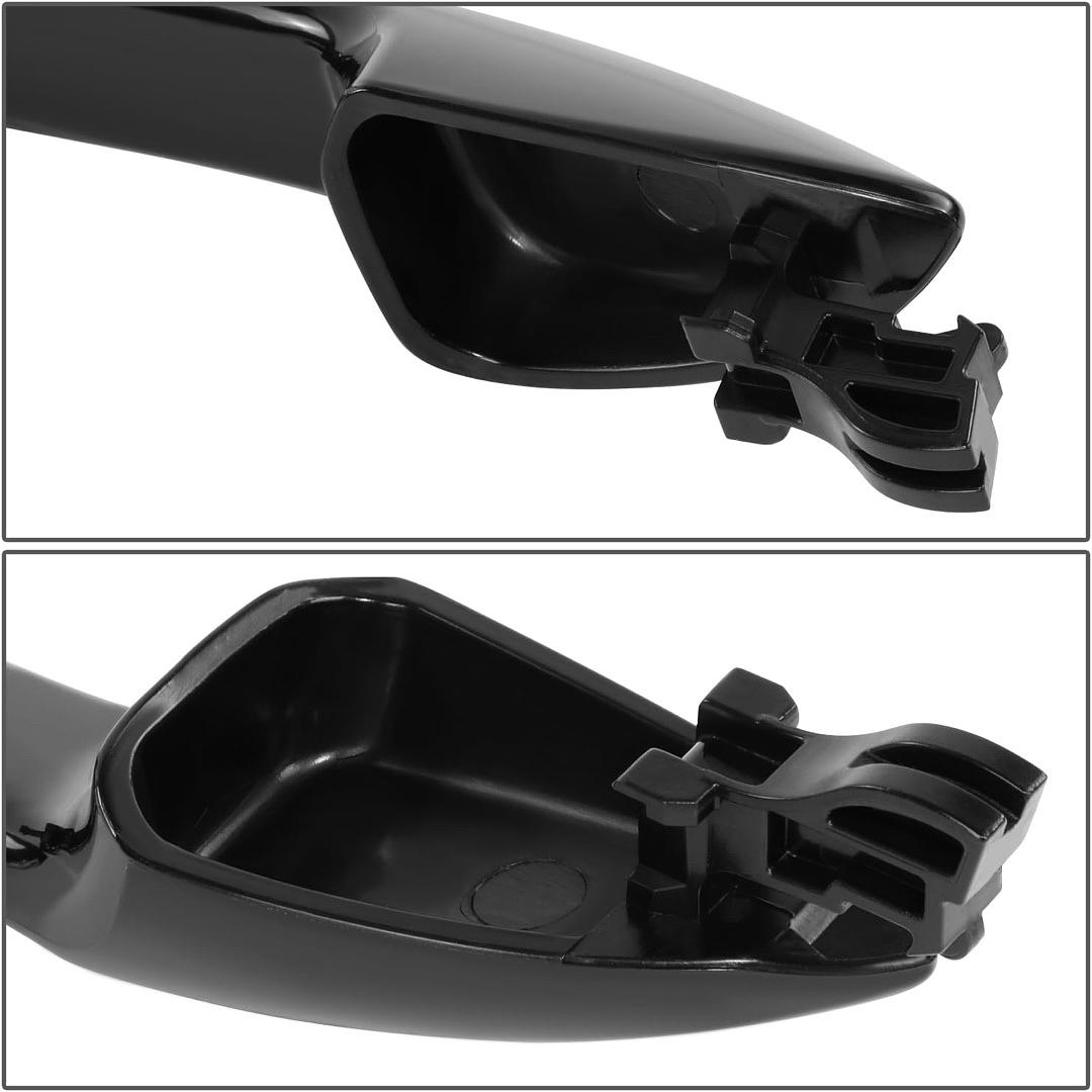 REAR DRIVER OUTER DOOR HANDLE COMPATIBLE WITH 14-19 TOYOTA COROLLA, BLACK,