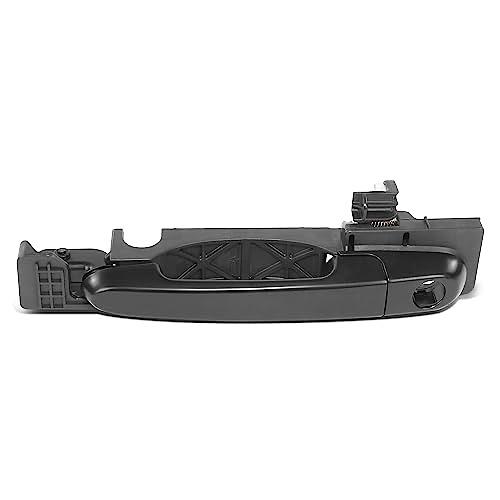 FRONT LEFT OUTER DOOR HANDLE COMPATIBLE WITH 06-11 HYUNDAI ACCENT, W/O KEYHOLE, BLACK,