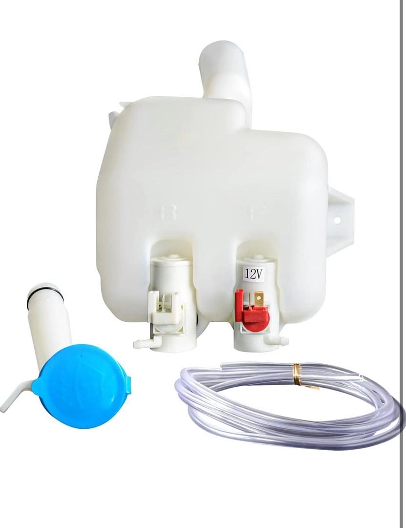 WW#2 OEM-WT-HO1288139 07-08 HONDA FIT FACTORY STYLE CAR WINDSHIELD WASHER FLUID RESERVOIR W/CAP TUBE & FLUID PUMP