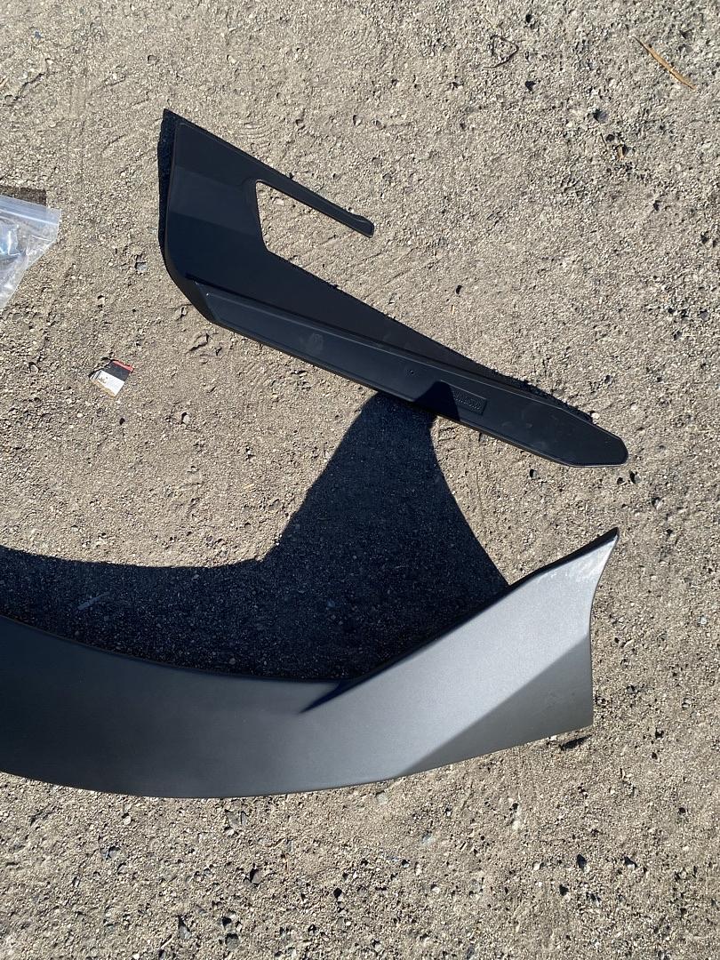 17-22 TESLA MODEL 3, PAINTABLE REAR TRUNK SPOILER 3-PIECE MATTE BLACK SPOILER