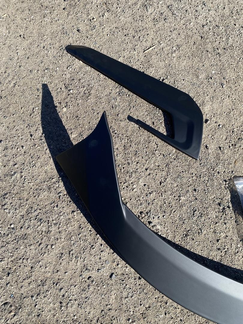 17-22 TESLA MODEL 3, PAINTABLE REAR TRUNK SPOILER 3-PIECE MATTE BLACK SPOILER