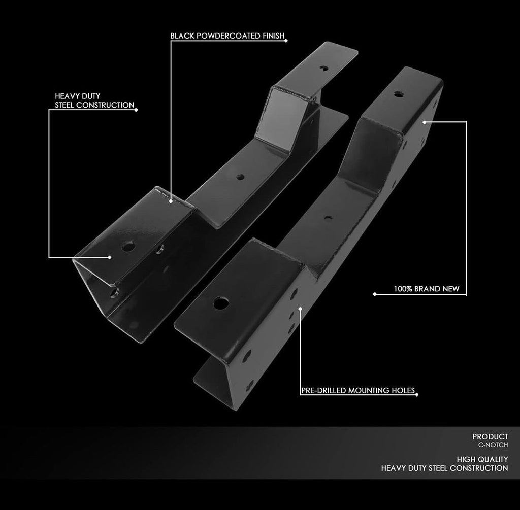 88-98 CHEVY C1500 / GMC 1500 REAR AXLE BOLT ON C NOTCH BRACKET SET