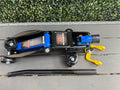 Low Profile Hydraulic Trolley Service/Floor Jack, 2 Ton (4000 lbs) Capacity, Lifting Range 5.1"-13", Blue