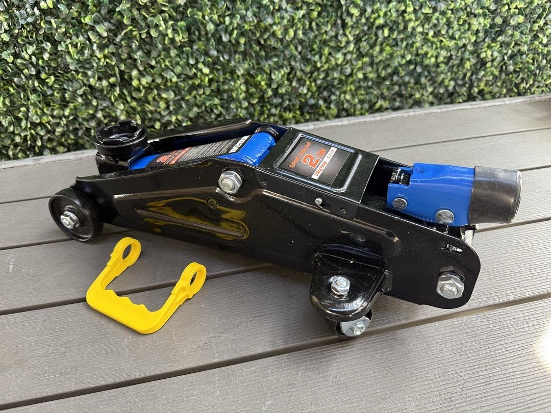 Low Profile Hydraulic Trolley Service/Floor Jack, 2 Ton (4000 lbs) Capacity, Lifting Range 5.1"-13", Blue