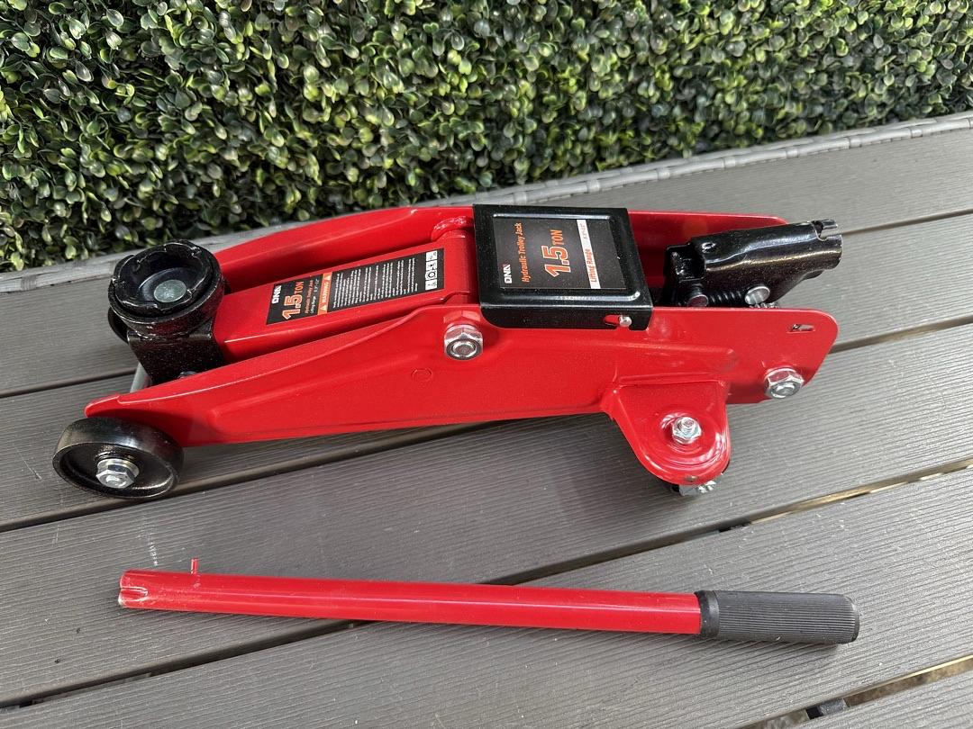 1.5 Ton Low Profile Hydraulic Trolley Service/Floor Jack, (3000 lbs) Capacity, Lifting Range 5.3"-12",Red