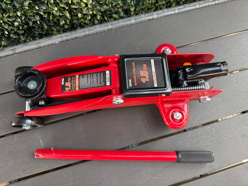 1.5 Ton Low Profile Hydraulic Trolley Service/Floor Jack, (3000 lbs) Capacity, Lifting Range 5.3"-12",Red
