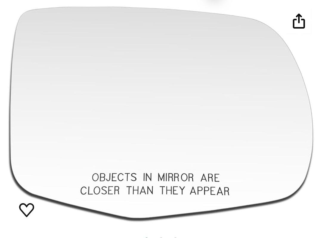 FLAT SIDE MIRROR GLASS PASSENGER RIGHT COMPATIBLE WITH ACURA MDX 2017-2020 / RDX 2019-2024,