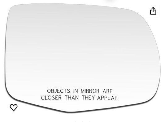 FLAT SIDE MIRROR GLASS PASSENGER RIGHT COMPATIBLE WITH ACURA MDX 2017-2020 / RDX 2019-2024,