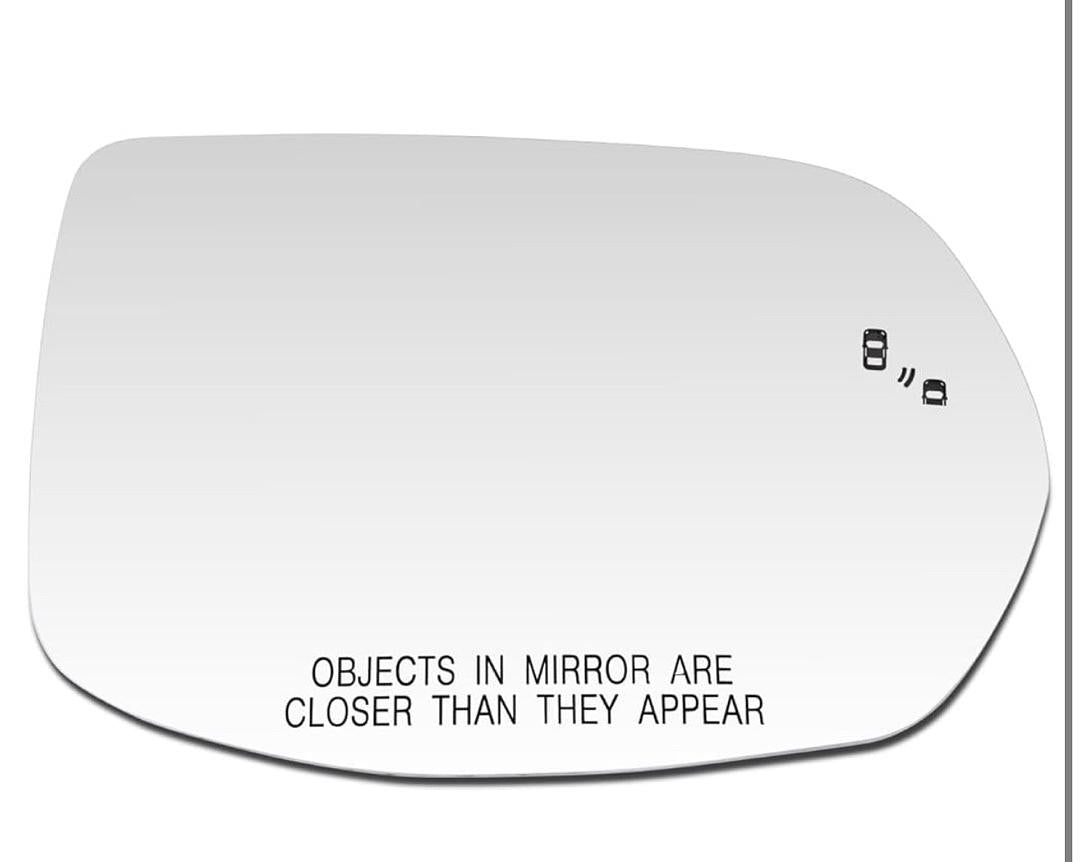 FLAT SIDE MIRROR GLASS PASSENGER RIGHT COMPATIBLE WITH HONDA CRV 2018-2024, WITH HEATED GLASS WITH BLIND SPOT