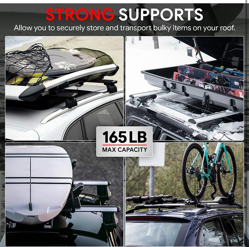 20-24 TOYOTA HIGHLANDER BLACK OEM STYLE CROSS BARS