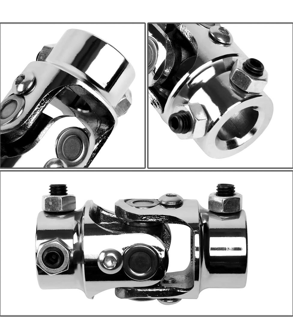 UNIVERSAL STEERING SHAFT U-JOINT SINGLE JOINT,9/16" 26 SPLINE TO 3/4" DD,3.2" LENGTH,MAX 38 DEGREE WORKING ANGEL