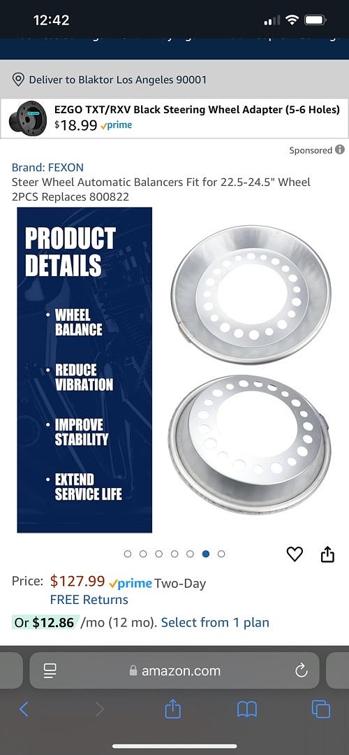 STEER WHEEL AUTOMATIC BALANCERS FIT FOR 22.5-24.5" WHEEL 2PCS REPLACES 800822