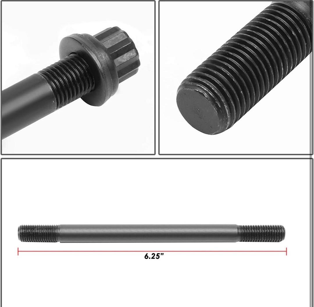 CHROMOLY 12 POINT CYLINDER HEAD STUDS NUT SET