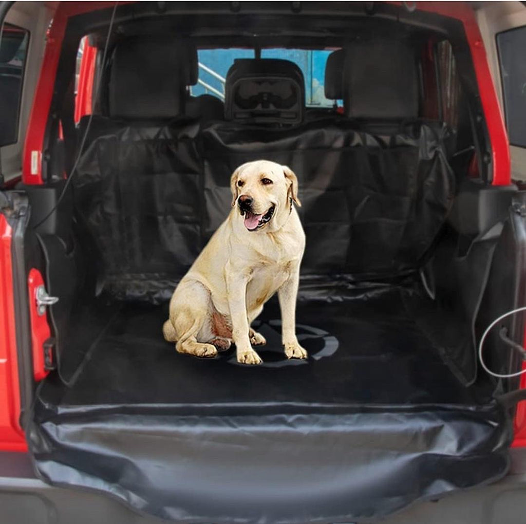VFZZ BESTAOO DOG CARGO LINER FOR JEEP WATERPROOF PET DOG TRUNK FOR 07-25 JEEP WRANGLER JK JL 4-DOOR HEAVY DUTY OXFORD NONSLIP DOG TRUNK CARGO PROTECTOR WASHABLE DOG SEAT COVER (STAR)