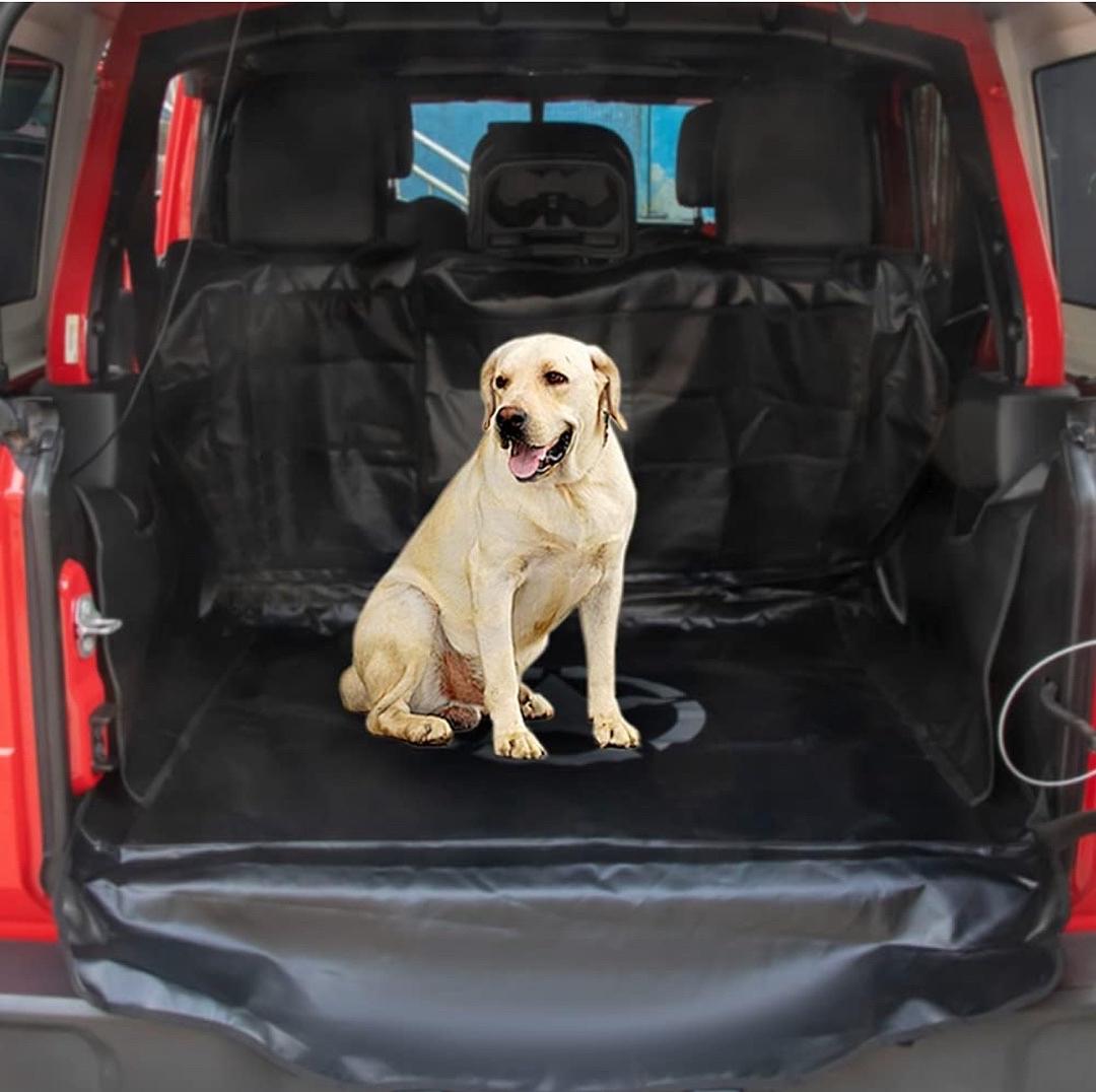 VFZZ BESTAOO DOG CARGO LINER FOR JEEP WATERPROOF PET DOG TRUNK FOR 07-25 JEEP WRANGLER JK JL 4-DOOR HEAVY DUTY OXFORD NONSLIP DOG TRUNK CARGO PROTECTOR WASHABLE DOG SEAT COVER (STAR)