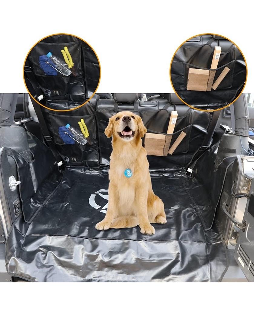 VFZZ BESTAOO DOG CARGO LINER FOR JEEP WATERPROOF PET DOG TRUNK FOR 07-25 JEEP WRANGLER JK JL 4-DOOR HEAVY DUTY OXFORD NONSLIP DOG TRUNK CARGO PROTECTOR WASHABLE DOG SEAT COVER (STAR)