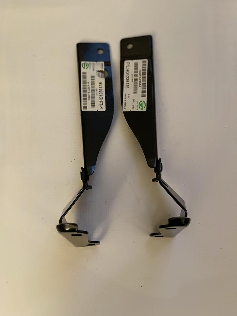 03-08 HONDA PILOT PAIR OF HOOD HINGES BLACK 2PCS