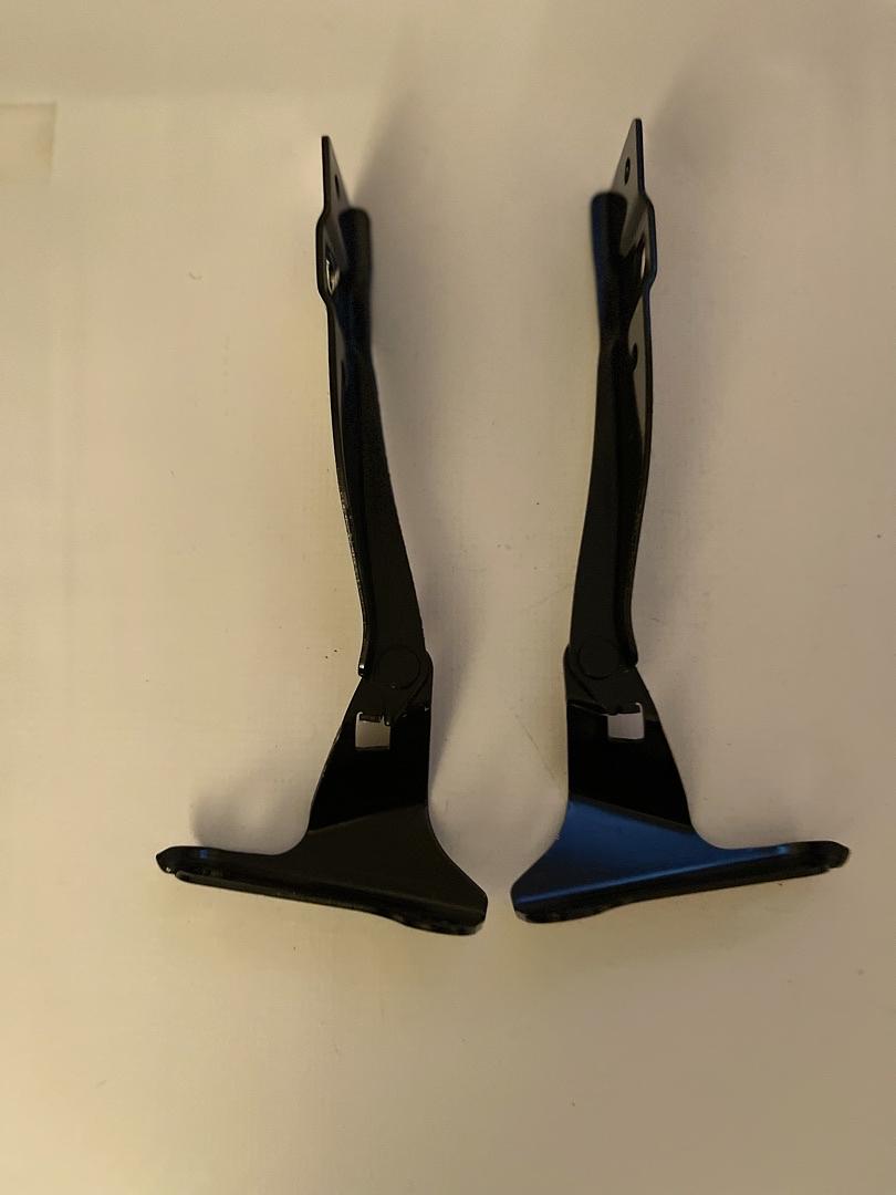 03-08 HONDA PILOT PAIR OF HOOD HINGES BLACK 2PCS