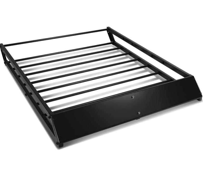 UNIVERSAL TUBULAR BAR/BOX FRAME ROOFTOP CARGO CARRIER BASKET WITH WIND FAIRING, 143 LBS MAX LOAD