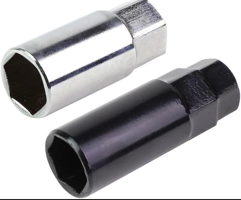 M12 X 1.5 OPEN / CLOSED END 16PC ALUMINUM ALLOY WHEEL LUG NUTS + 4 X LOCK NUT + 1 X KEY (BLACK LUG / RED CAP)
