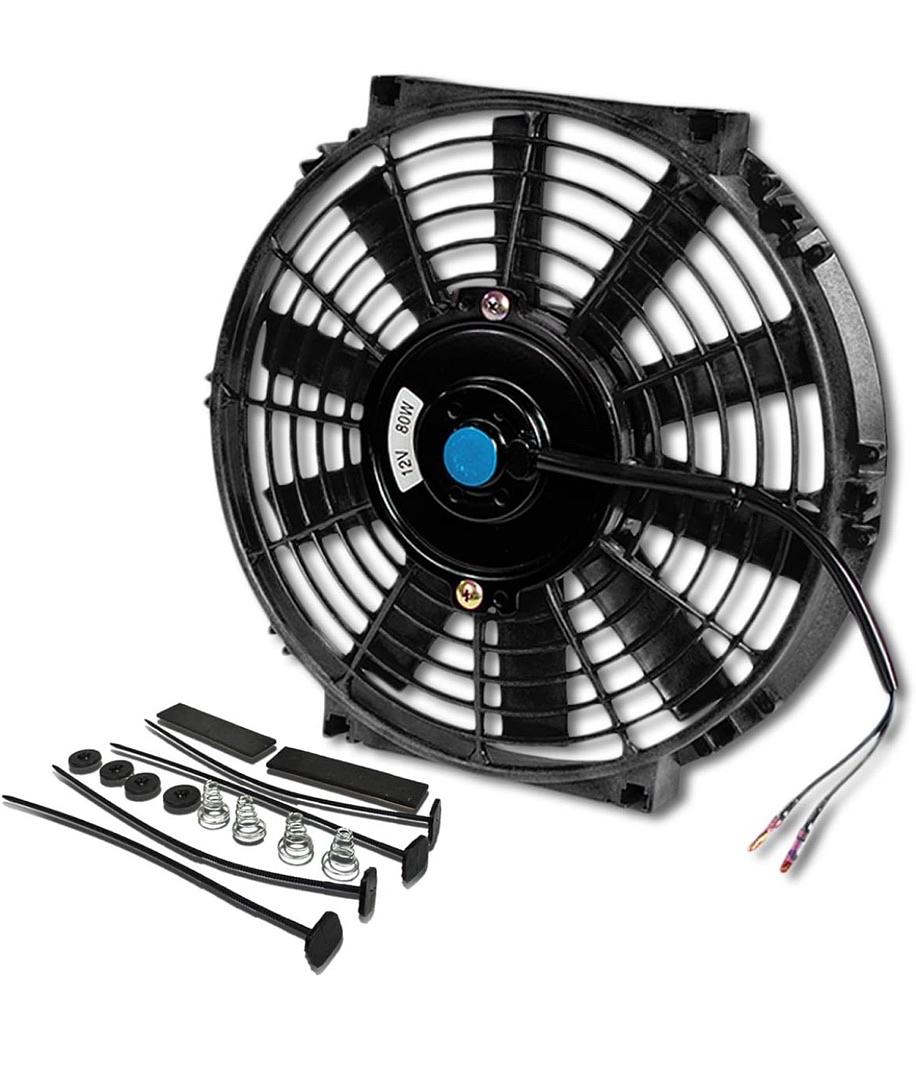 10 Inch High Performance Electric Cooling Slim Radiator Fan with Mount Kit