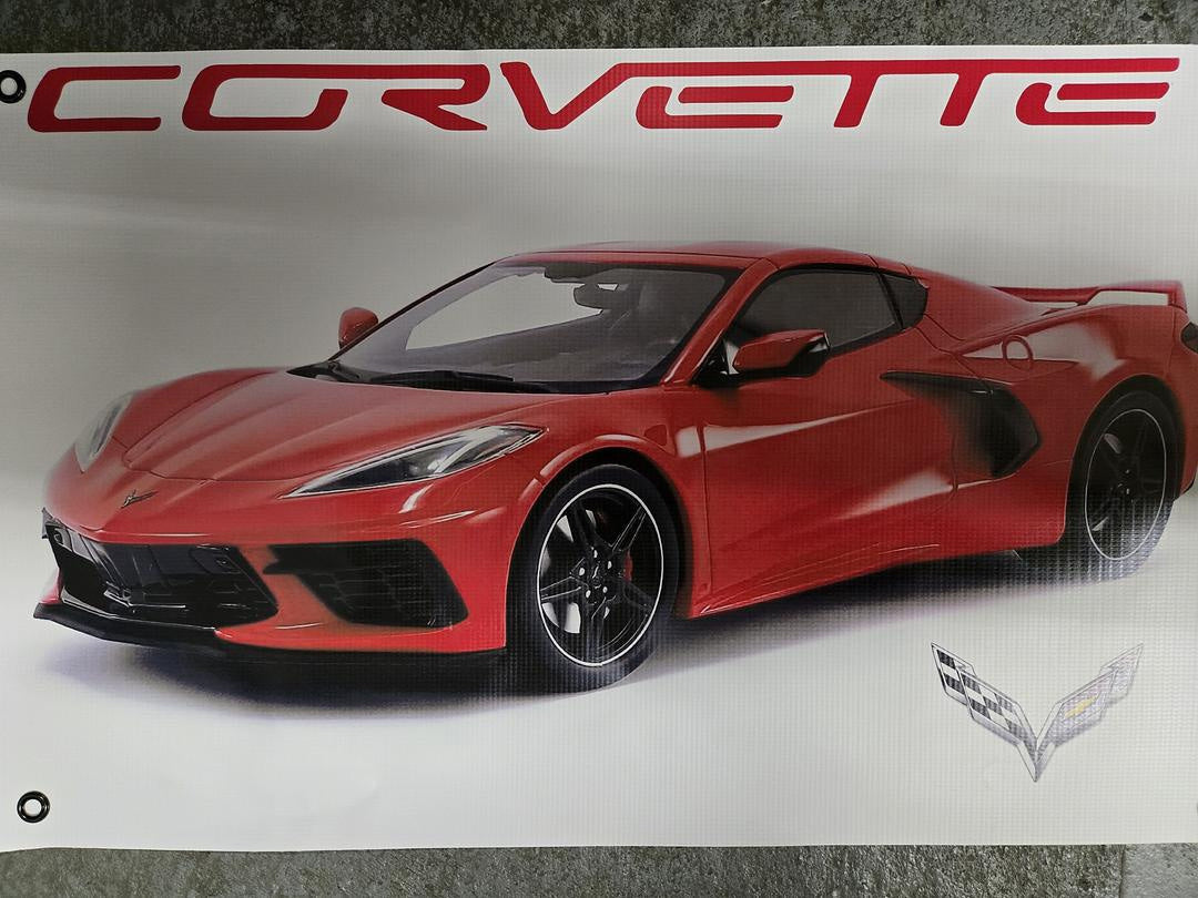 Red C8 Corvette C8 Poster